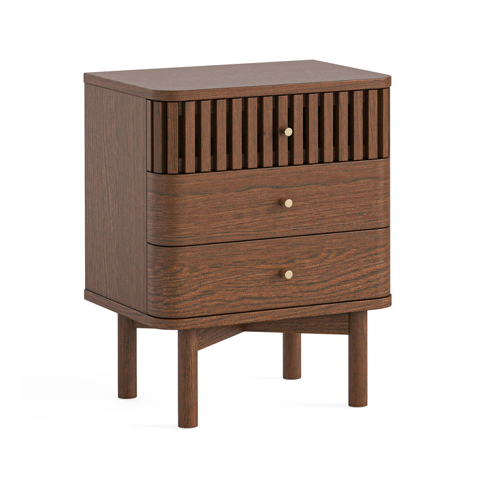 Saule 3 Drawer Bedside Table