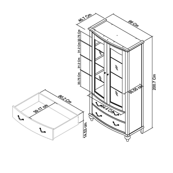 Monty Display Cabinet