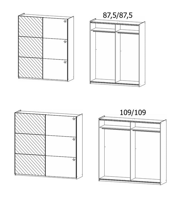 Cadiz 2 Door Sliding Wardrobe