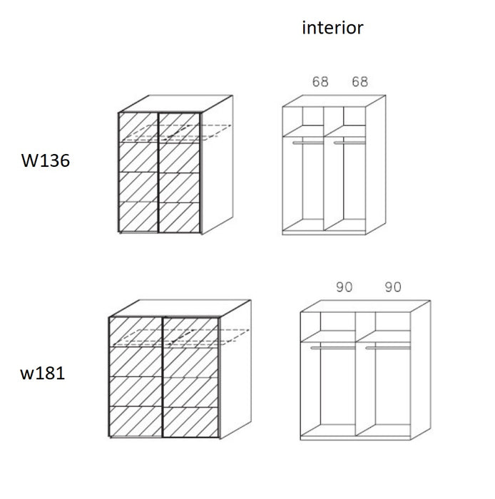 Subito 2 Door Sliding Wardrobe